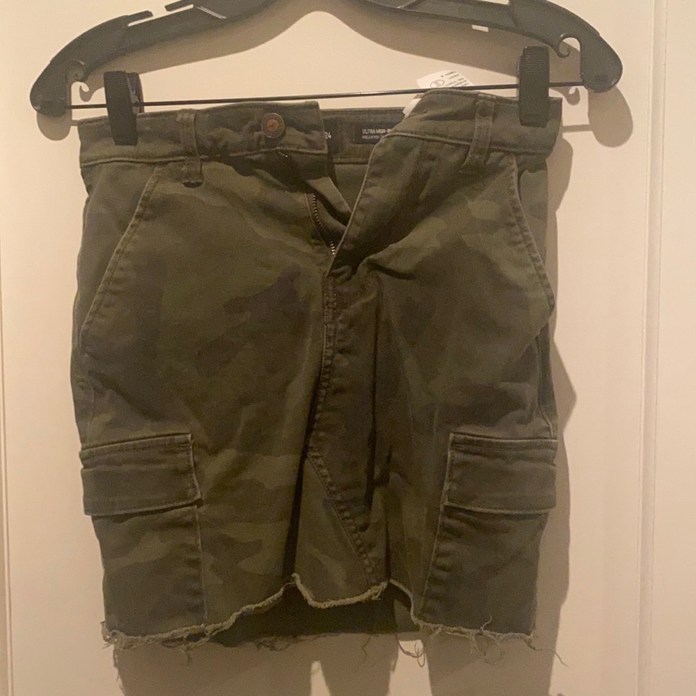 camoflauge jean skirt